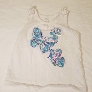 Sequin Butterfly Tank Top